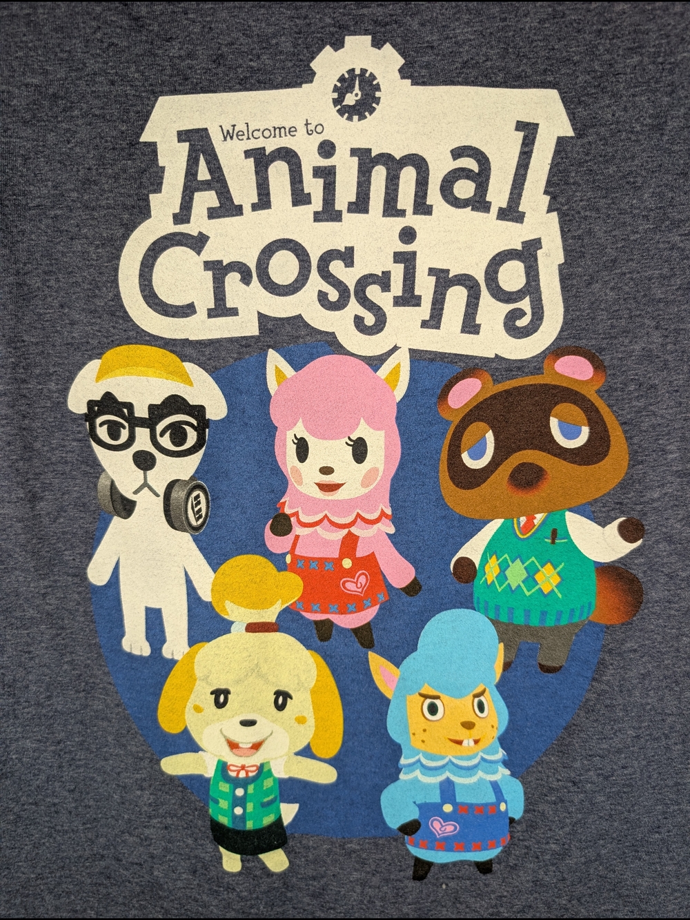 Nintendo Blue Heather Animal Crossing Logo Tee